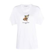 Tiger-Print Bomull T-skjorte