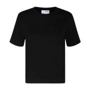 Sort Bomull T-skjorte, Økologisk, Boxy Fit