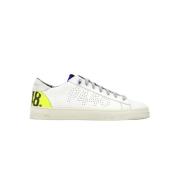Hvite fluorescerende detalj sneakers