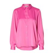 Phlox Pink Selected Femme Talia-Franziska Ls Shirt B Skjorter Bluser