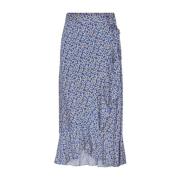 Yasalira Hw Long Wrap Skirt S. - Bluing Ditsy Flower