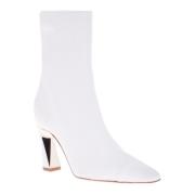 Ankle boot in white eco-leather