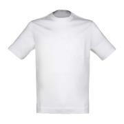 Hvit Optisk Jersey Lomme T-skjorte