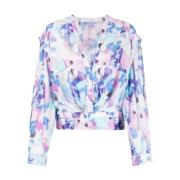 Blå Casual Bluse Top