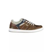 Brun Polyester Sneaker med Lisser og Logo