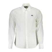 Hvit Bomullsskjorte, Regular Fit, Lange Ermer
