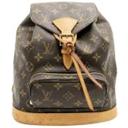 Pre-owned Brunt lerret Louis Vuitton Montsouris