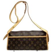 Pre-owned Brunt lerret Louis Vuitton Popincourt