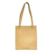 Pre-owned Beige Laer Chanel Tote