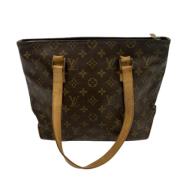 Pre-owned Brunt lerret Louis Vuitton Cabas