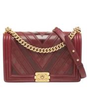 Pre-owned Burgunder Laer Chanel Crossbody Bag