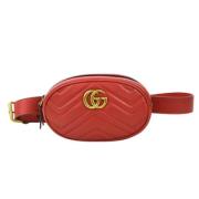 Pre-owned Rodt skinn Gucci Marmont