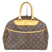 Pre-owned Brunt lerret Louis Vuitton Deauville