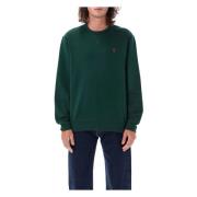 Mørkegrønn Crewneck Sweatshirt for Menn