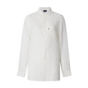 White Lexington Company Isa Linen Shirt