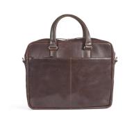 Brun Skinn Laptop Business Bag