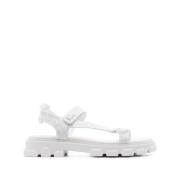 &amp;#34;Optisk hvite flate sandaler&amp;#34;