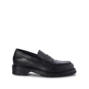Svarte flate sko med 5 cm brem