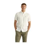 White Morris Stockholm Douglas Bd Linen Shirt Ss Skjorte