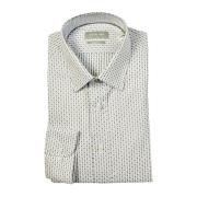 Blå Oxford Skjorte Stretch Bomull Button-Down