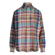 Multifarget Polo Ralph Lauren Rutet Untility Linen Shirt Skjorter