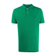 Grønn Polo Skjorte med Brodert Logo