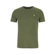 Grønn Crewneck T-Skjorte - 100% Bomull