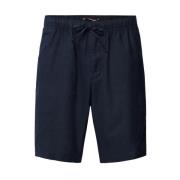 Mørkeblå Tommy Hilfiger Shorts Harlem Po Drws Linen Shorts