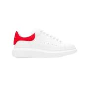 Hvite Oversized Sneakers med Rød Detalj