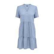 Cashmere Blue Only Onltiri-Caro S/S V-Neck Lin Dress