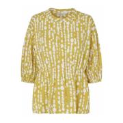 Oil Yellow Pufferm Bluse