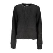 Kontrastdetalj Crew Neck Sweater