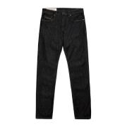 Mørk Blå Fem-Lomme Denim Jeans