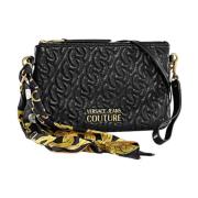 Quiltet Chain Couture Clutch med Avtagbart Skjerf