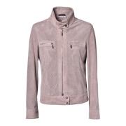 Jacket in taupe suede
