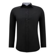 Forretningskjorte for menn - Bluse med smal passform og stretch
