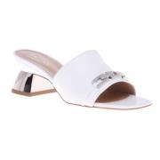 Slipper in white calfskin