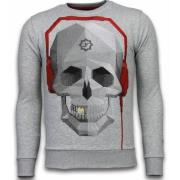 Skull Beat Rhinestone Sweater