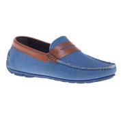 Loafer in blue fabric