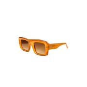 Oransje Hexagon Solbriller UV-Beskyttelse