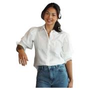 Kokos Lin Skjorte med Feminine Detaljer