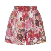 Rosa Blomster Poplin Shorts