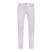 Hvit Slim Fit Jeans Fem-Lomme Design