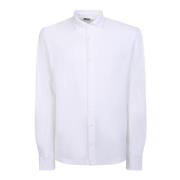 Hvit Bomullsskjorte med Klassisk Krage