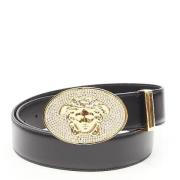 Pre-owned Svart skinn Versace belte