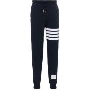 Blå Bomull 4-Bar Jersey Sweatpants