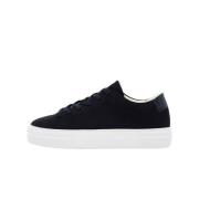 Minimalistiske Semskede Sneakers - Marineblå