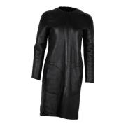 Pre-owned Leather outerwear