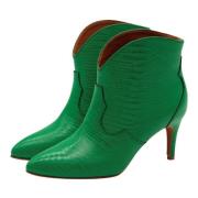 Selene Grønne Ankelstøvler med Stiletthæl