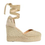 Metallisk Lin Kile Espadrilles